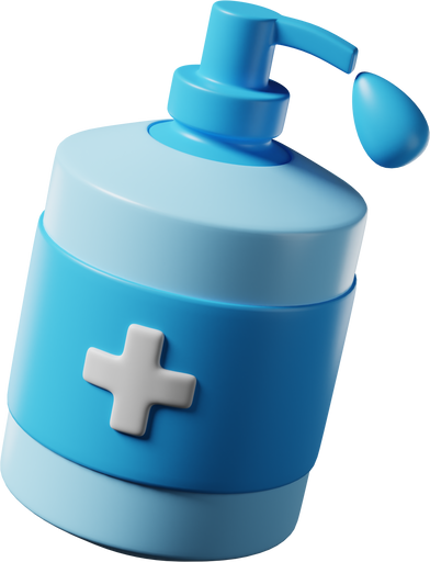 Hand sanitizer 3d illustration